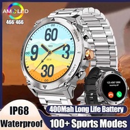 2024 New Men Smartwatch 1.43-inch 466*466 AMOLED HD Screen IP68 Waterproof Bluetooth Call 100+ dial 