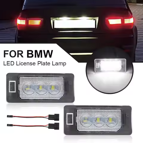 2PCS LED License Plate Light For BMW E39 E46 E60 E61 E70 E71 E90 E91 E92 F10 Rear Error Free Number 