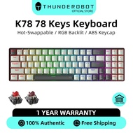 Thunderobot K78 Mechanical Keyboard RGB Backlit Hot-Swappable Wired keyboard 75% Layout 78 keys Gami