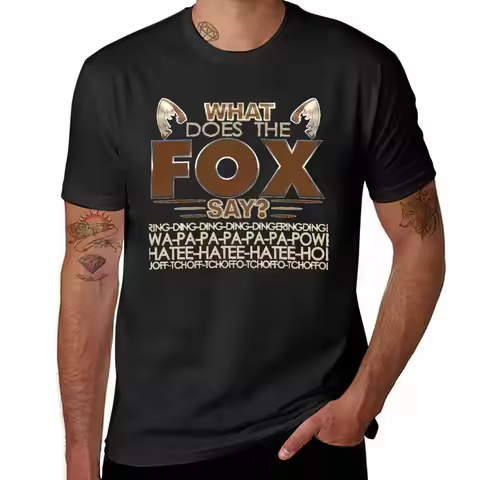 What Does The Fox Say T-Shirt customs design your own vintage quick-drying kawaii clothes mens cloth