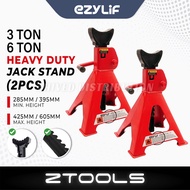 EZYLIF 3 Ton / 6 Ton Heavy Duty Jack Stand | Car Garage Repair Jack Jet Kereta Jek Kereta (2pcs/set)