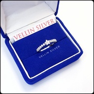 925 Sterling Silver Women's Ring with White Gold Plating - 925 Silver Ring