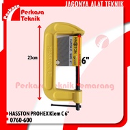 HASSTON PROHEX 0760-600 Yellow C Clamp 6" 6 Inch C Clamp