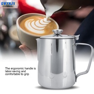 GWYNJV Milk Frothing Pitcher, Stainless Steel Handle Design Coffee Frothing Pitcher, Latte Coffee Ar