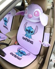 史迪仔 薰衣草紫 stitch 車枕 車用 車載 汽車 頸枕 護頸 安全帶 保護套 椅墊 靠墊 cushion 攬枕 抱枕