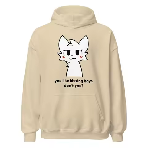 Funny Hoodie Boykisser Meme Furry Femboy LGBTQ Pride Weeb Waifu Anime Bisexual Fursona Kawaii Unisex
