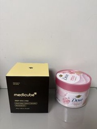 Medicube 深層維他命C導入棉片 + Dove 身體磨砂