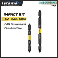 ISTAMAX PH2 Impact Screwdriver Bit 65mm / 100mm | 6X Magnet | Hardened Steel | Anti-Break Torque Bit