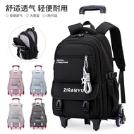ZIRANYU Trolley School Bag Primary School 2 or 6 Wheel Detachable Kids Roller Bag Boy Girl Beg Sekol