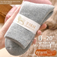 Socks for women in autumn and winter with velvet and thick warm socks for women in middle tube socks