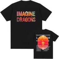 Kemeja-T Imagine Dragons Loom Tour Lengan Pendek Lelaki/Wanita Tshirts Berkualiti Tinggi Pakaian Jal