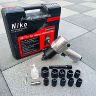 NIKO บล็อกลม ชุดบล็อกลม รุ่น NIKO-101 ขนาด 4 หุน(1/2นิ้ว) TWIN HAMMER คุณภาพสูง ใช้ขันงานหนักได้ ใช้กับปั๊มลม 30 ลิตรได้