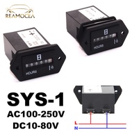 Reamocea AC100-250V/DC10-80V Hour Meter Counter Hourmeter Timer 6