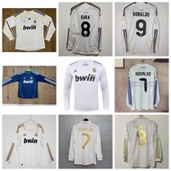 2009-10 10-11 11-12 Season Real Madrid Retro Long Sleeve Home Away Jersey Football CR7 Ronaldo Kaka 