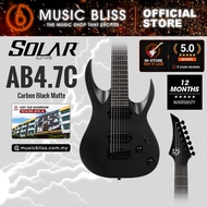 S by Solar AB4.7C 7-String Electric Guitar - Carbon Black Matte
