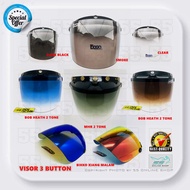 VISOR BOGO BIKKO JAMIN ORI ADA QR CODE JET MHR BOB HEATH 3 BUTTON TINTED/DARK/2 TONE/SIANG MALAM