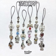 GANTUNGAN SNOOPY PHONE CHARM PAPER SHRINK KEYCHAIN BEADS HANGER CHARM SNOOPY KEYCHAIN PHONE STRAP BA