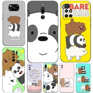 Case For xiaomi redmi 9C NFC 9A 9at 9i 7A Poco M3 Pro Phone Back Cover Soft Silicon black tpu we bare bears