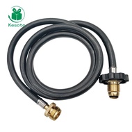 Kesoto Propane Adapter with Hose, Gas Tank Connector 1lb to 20lb Converter, Portable Propane Stove A