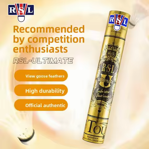 RSL Supreme Classic Badminton Shuttlecocks Premium Goose Feathers Balls Durable Pro Competition Shut