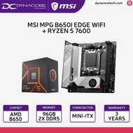 MSI MPG B650I EDGE WIFI DDR5 Wi-Fi 6E Mini-ITX  Motherboard + AMD Ryzen 5 7600 Processor