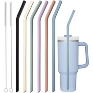 14" Extra Long Pastel Silicone Replacement Straw for 40oz Stanley Cup