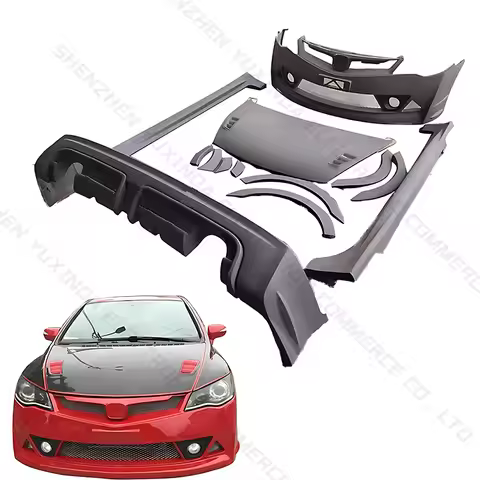 Wholesale Surround Car Body Kit Suitable For Honda Civic 2006-2011 Upgrade To Mugen FD2 TR RR Model 