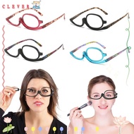 CLEVER Folding Eyeglasses, Colourful Frame Eyewear Rotating Makeup Reading Glasses, Portable Vision 