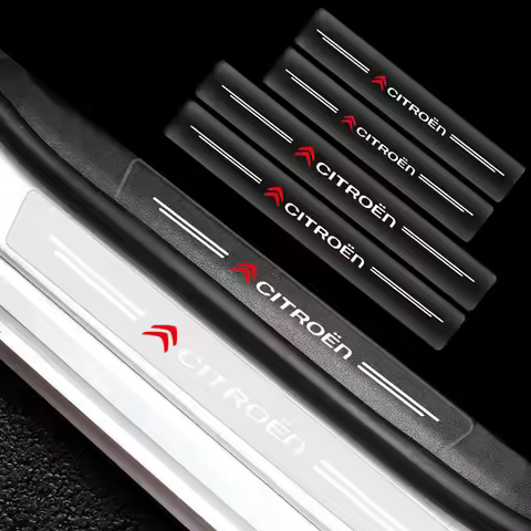 Car Threshold Protector Transparent Decorative Badge Sticker For Citroen C1 C2 C3 C4 C5 X7 Berlingo 