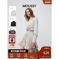 MOUSSY 2025 Autumn New Product Commuter Style Irregular Long-Sleeved Shirt Dress 028IAA33-1007
