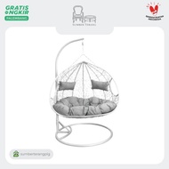 New Ayunan Rotan Jumbo Hanging Chair Kursi Ayun Rotan Sintetis Kursi M