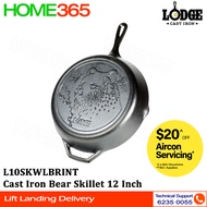 Lodge Cast Iron Bear Skillet 12 Inch L10SKWLBRINT