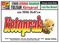 STIKER KACA GEROBAK TULISAN KETOPRAK