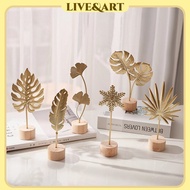 【Luxe】Golden Monstera Leaf Metal Ornaments Innovative Home Living Room Table Decoration