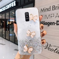 เงาดาว Sequins Glitter เคสโทรศัพท์สำหรับ Samsung Galaxy A6 Plus A8 Plus A2 Core A8 2018 A6 2018 A9 2018 A7 2018 J4 Plus J6 Plus J8 2018 คริสตัลผีเสื้อ Soft ซิลิโคน TPU เคสโทรศัพท์