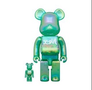 現貨100% & 400% BE@RBRICK X-girl CLEAR GREEN Ver.