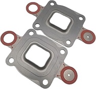 2 Pack Exhaust Manifold Elbow Riser Dry Joint Gasket for MerCruiser 4.3L 5.0L 5.7 L V6 V8 350 377 Ma