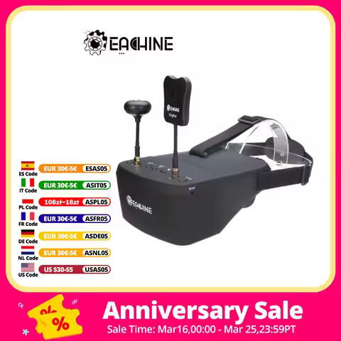 Eachine EV800D 5.8G 40CH 5 Inch 800*480 Video Headset HD DVR Diversity FPV Goggles With Battery For 
