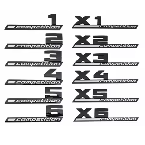 3D ABS COMPETITION Car Trunk Badge Emblem Thunder Edition Sticker For BMW M1 M2 M3 M4 M5 M6 M7 M8 X1
