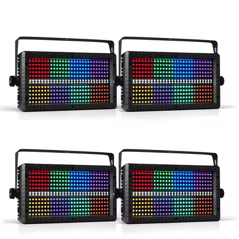 4PCS/Lot 60W Mni LED Strobe RGBW 4in1 8 Zone &White 8000K 4 Zone DMX Super Bright Dj Wash Bar Strobe