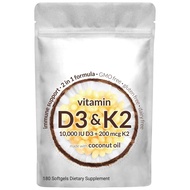 Direct sales of Vitamin d3+k2 180 Softgels Dietary Supplement Halal Gelatin