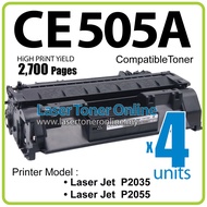 4x Compatible to H* CE505A CE 505A 505X 05A H*05A H* Laserjet P2030 P2035 P2035n P2050 P2055 P2055d 
