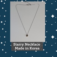 Made in Korea Small Star Necklace, Rhodium Plated Necklace, Good Quality Necklace, Star Necklace