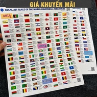 National Flags of Countries Around the World (221 Flags), Adhesive Decal