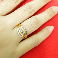 24K Gold & White Gold Plated Fashion Ring