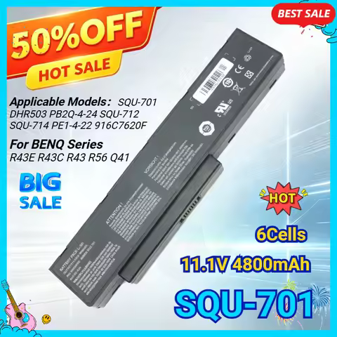 4800mAh 11.4V Laptop Battery for BenQ Packard Bell SQU-701 SQU-712 SQU-714 EUP-PE1-4-22 EUP-P2-4-24