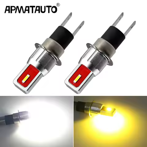 2Pcs H3C Super Bright H1 H3 LED Bulb 4800LM 6SMD Car Fog Lights 6000K White Driving Day Running Lamp