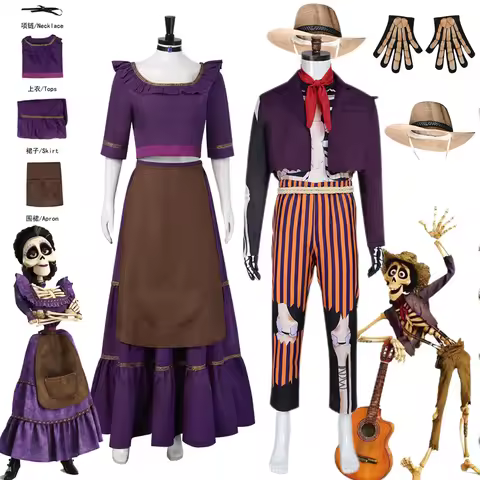 Anime Hector Rivera Cosplay Mama Imelda Costume Cosplay Outfits Man Woman Carnival Coco Family Party