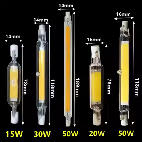 YzzKoo R7S LED COB Glass Tube 78mm 189mm 118mm J78 J118 High Power COB Light Bulb AC 110V 220V Home 