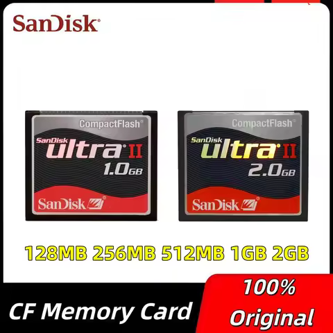 SanDisk 128MB 256MB 512MB 1GB 2GB Ultra II CompactFlash CF Card 15MB/S CF Memory Card